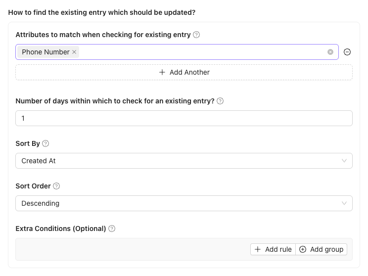Leads - De-Duplication - scenraio 1 - section 1