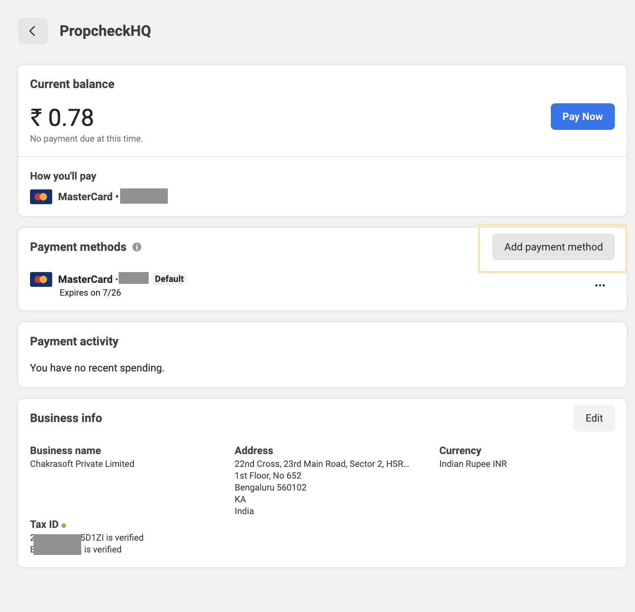 Add Payment Method