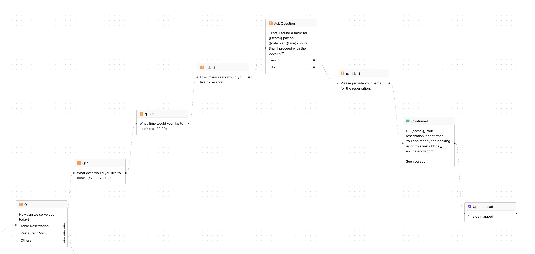 Complete Chatbot with more Nodes