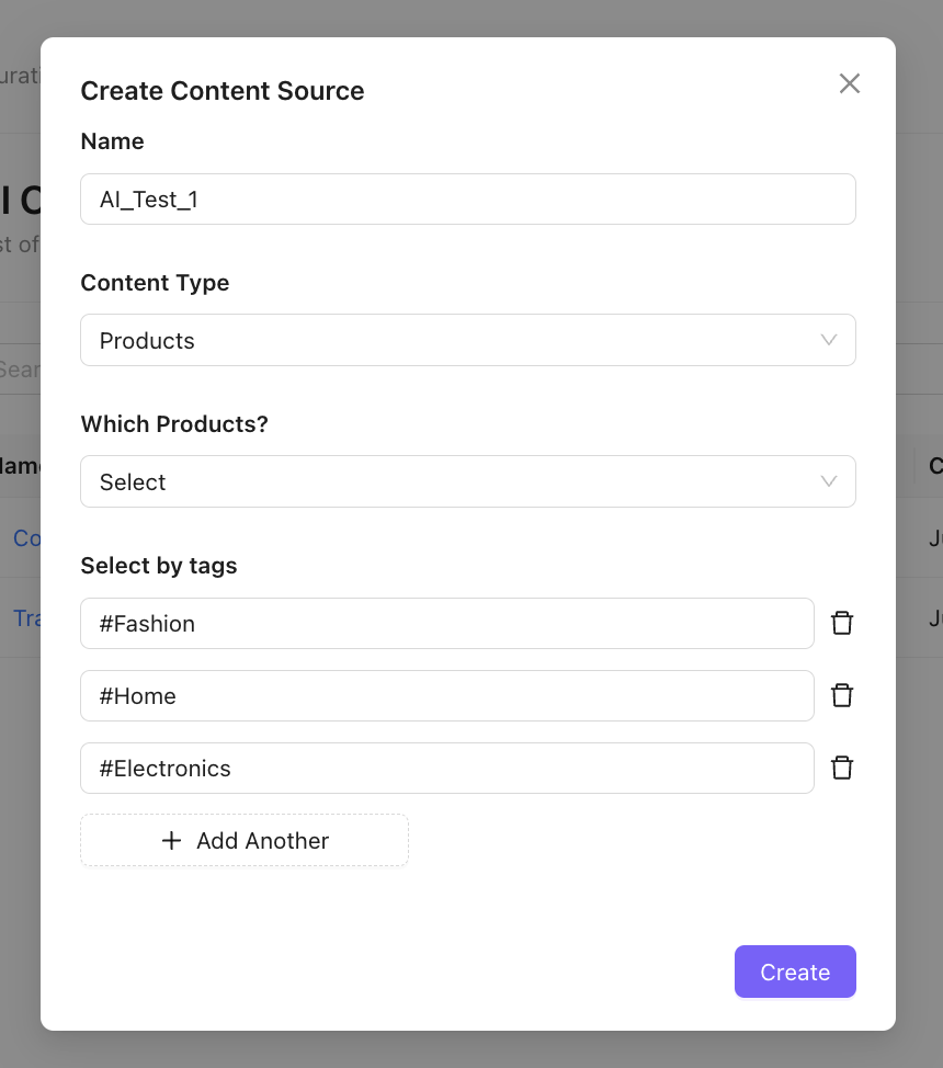 Add procuct content
