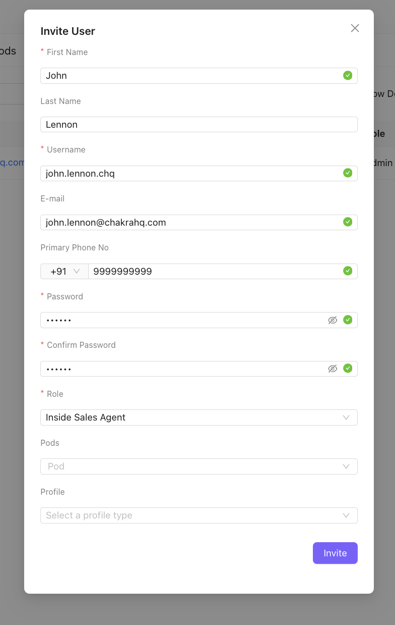 Add User Details