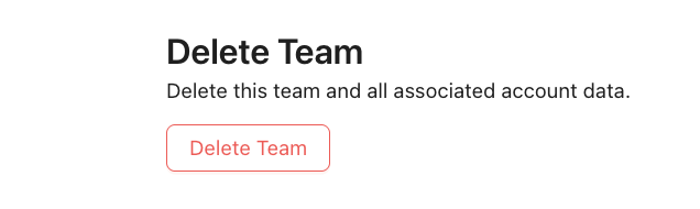 Delete Team