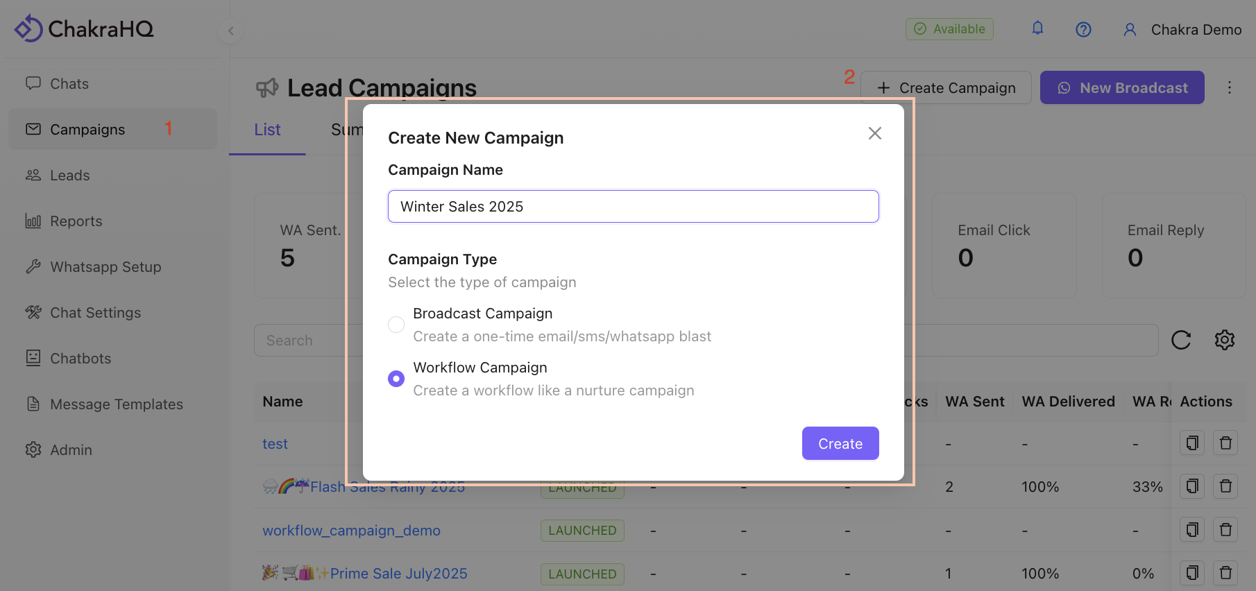 Create a Campaign