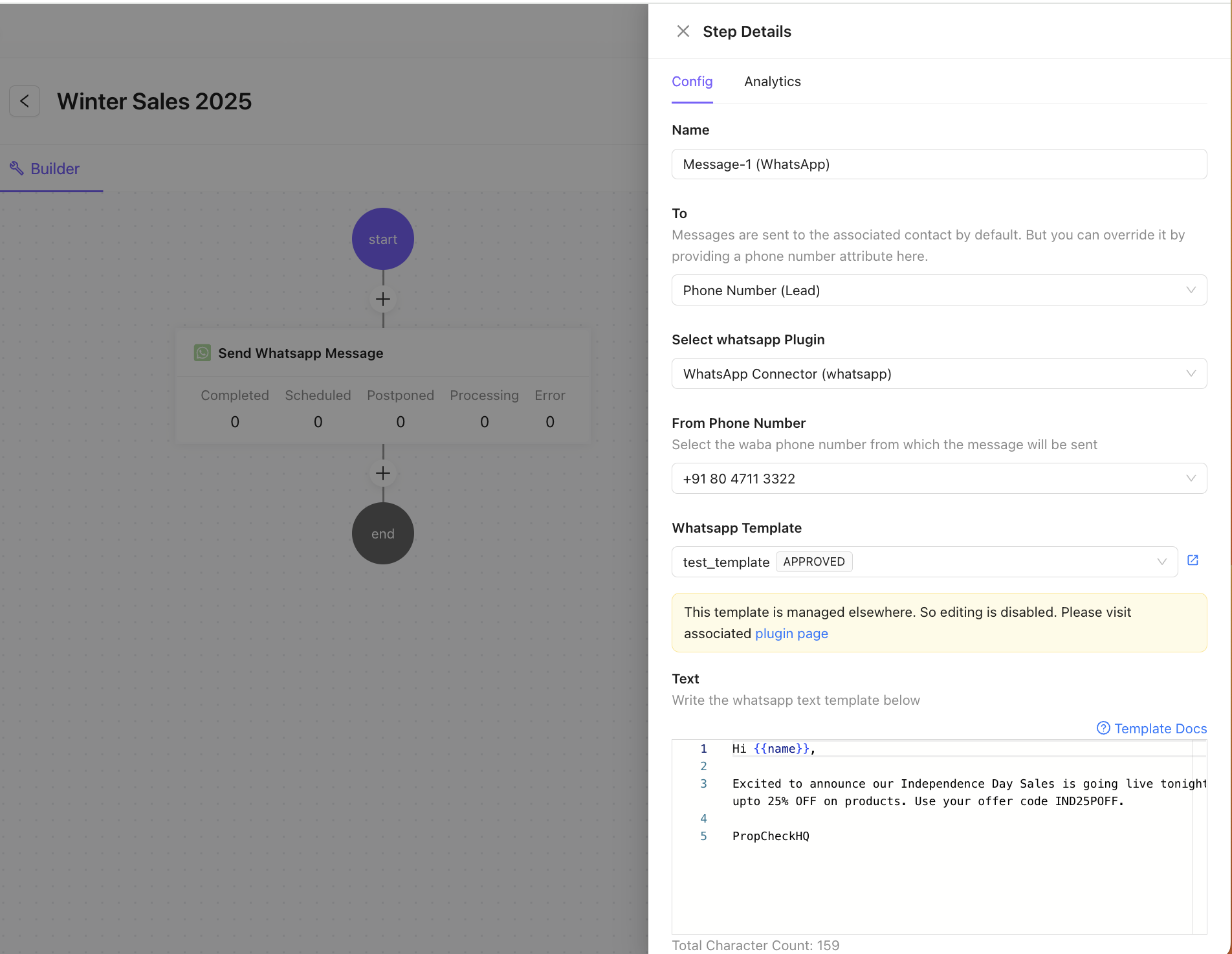 Configure the Campaign Step