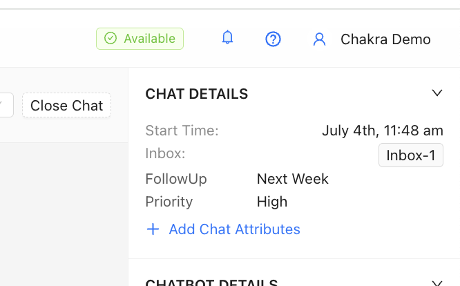 Add Chat Attribute