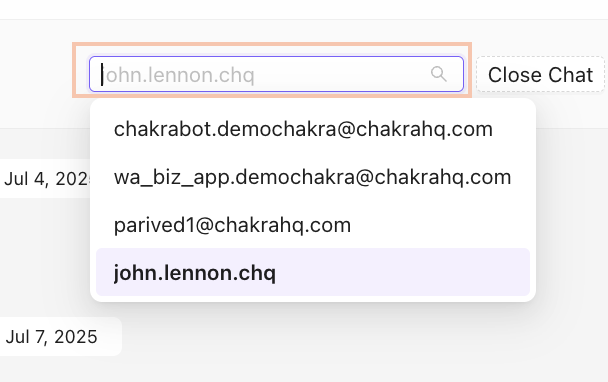 Manual assignment of Chats
