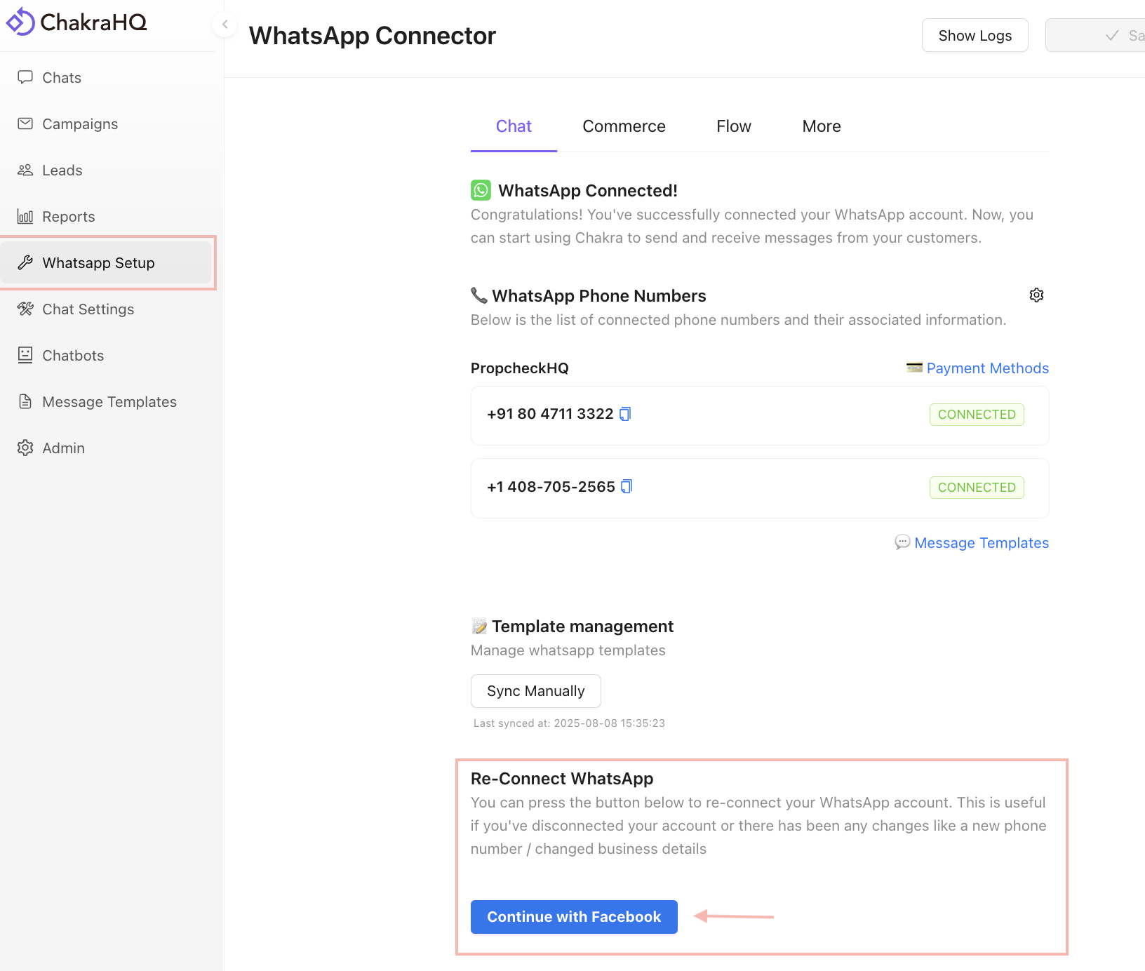 ReConnect WhatsApp