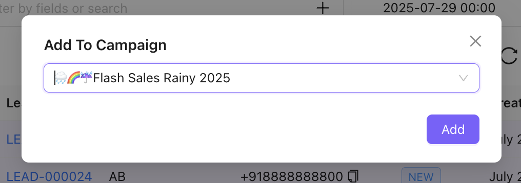 Select a Campaign