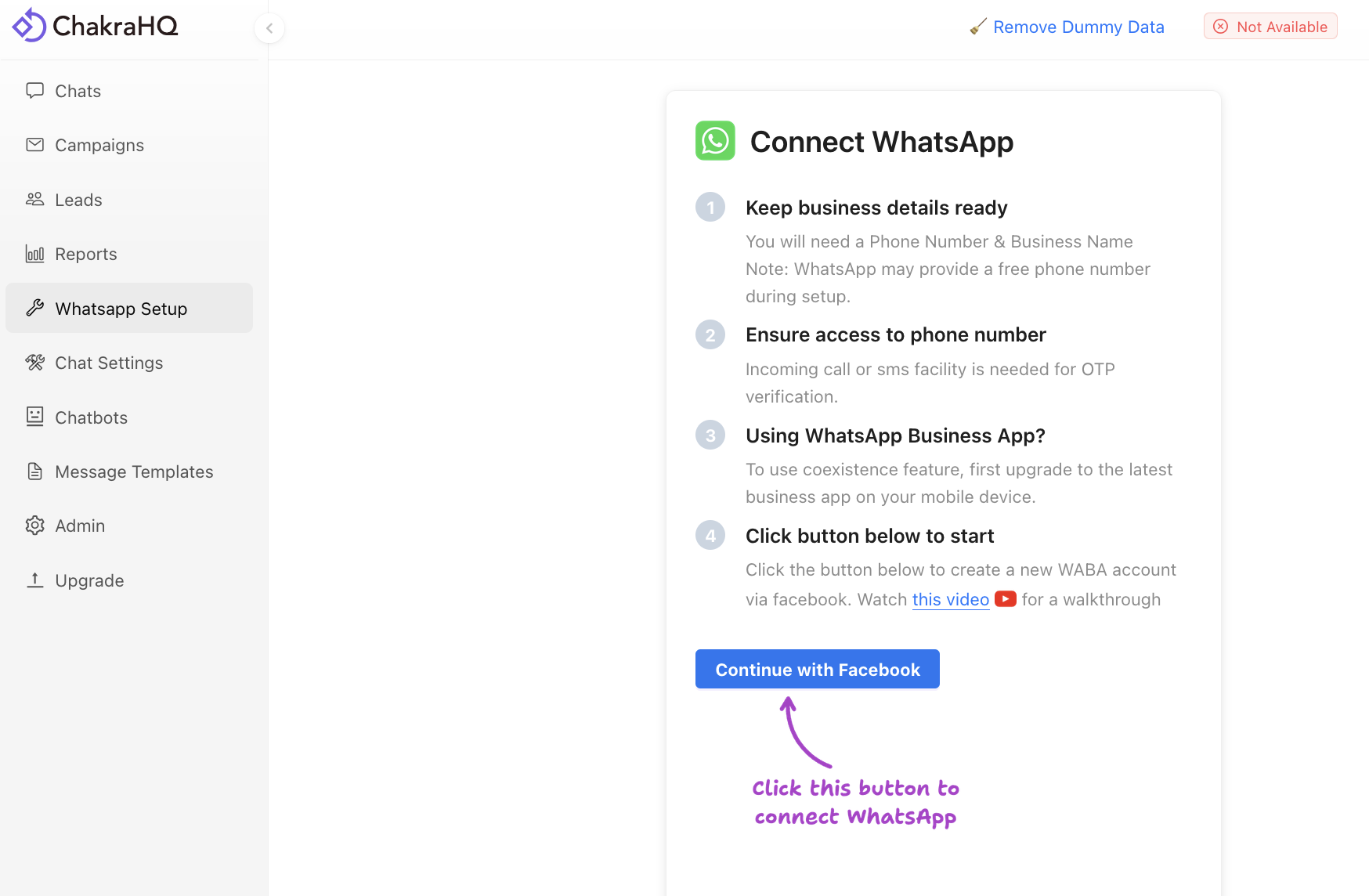 Connect with Facebook