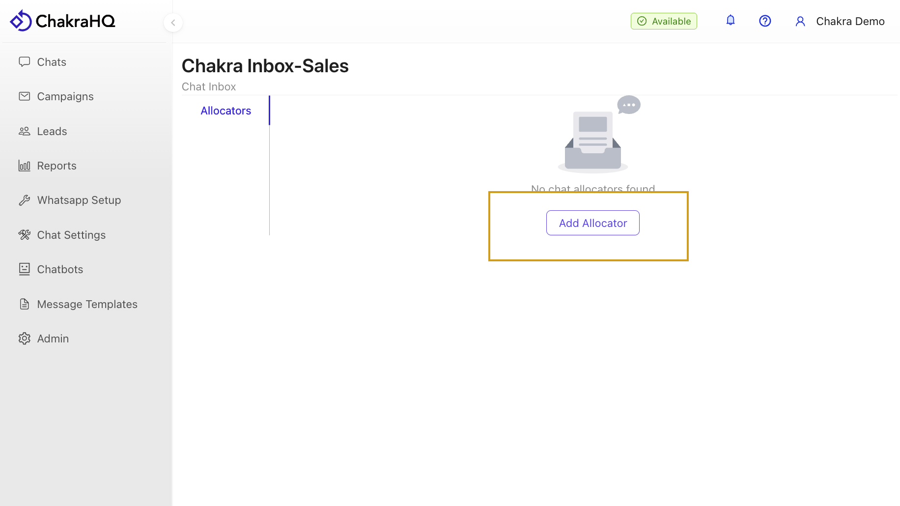 Add Chat Allocator