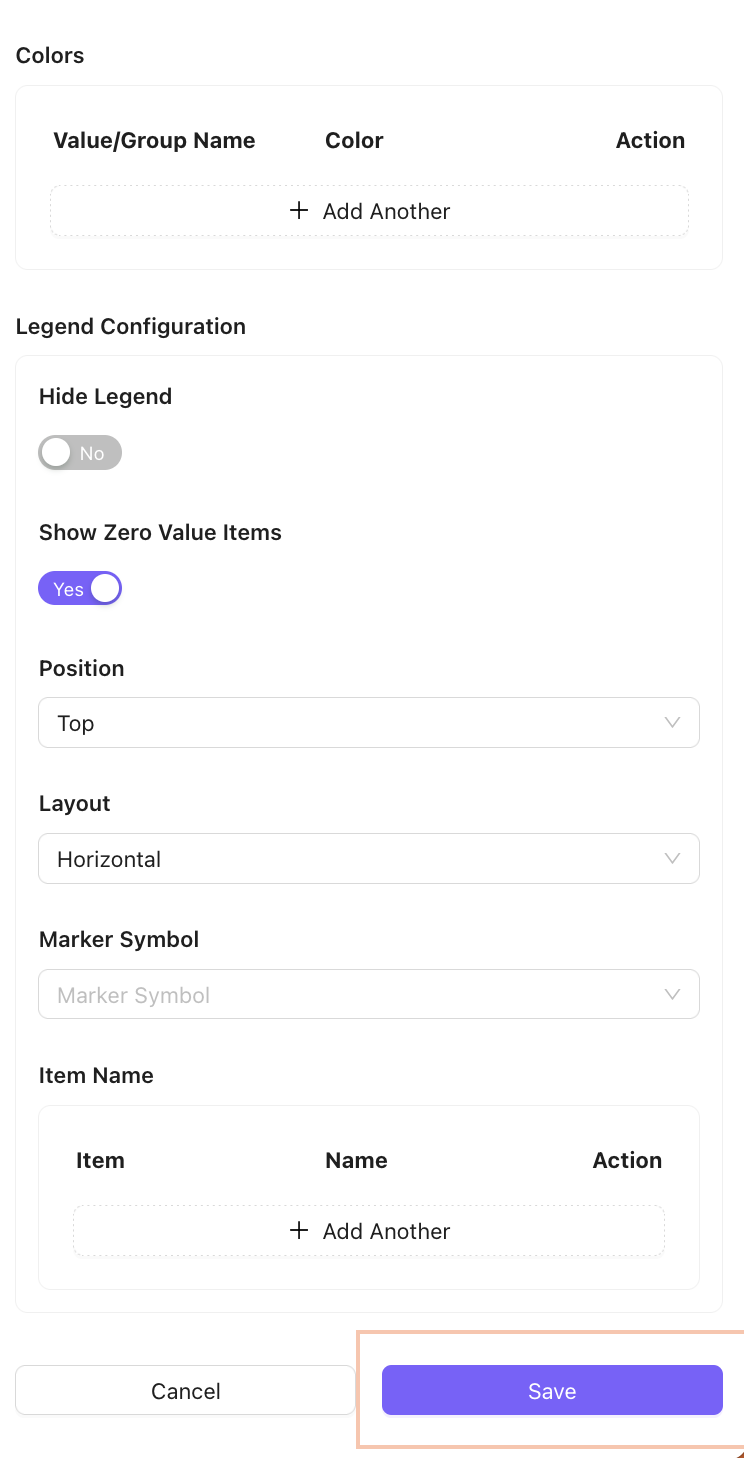Complete the visualization configuration